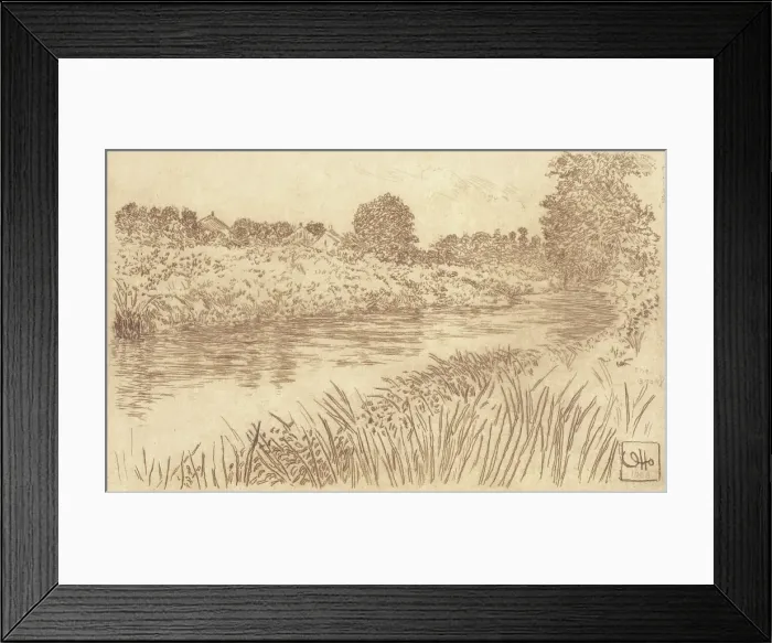 Framed Print : On the Bronx, 1900. Creator: Otto Henry Bacher Framed Print : On the Bronx, 1900. Creator: Otto Henry Bacher