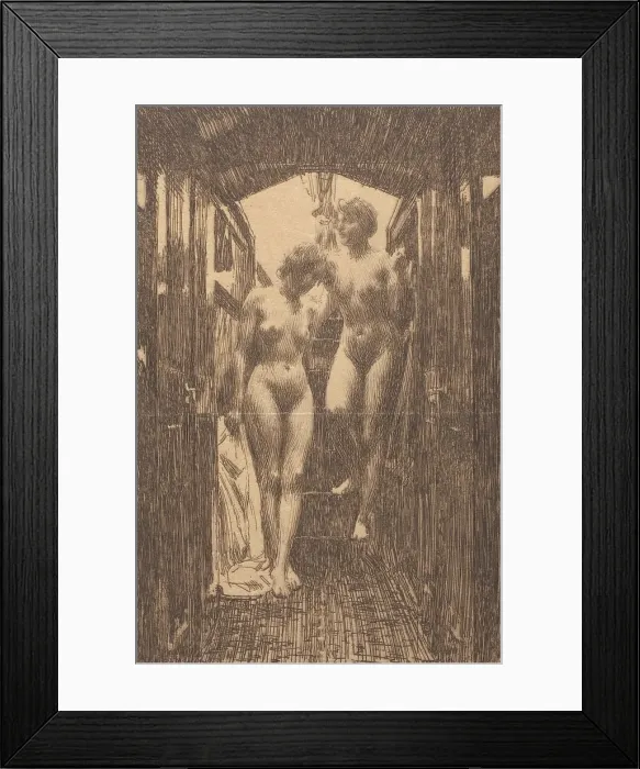 Framed Print : Le Cabine, 1917. Creator: Anders Leonard Zorn Framed Print : Le Cabine, 1917. Creator: Anders Leonard Zorn
