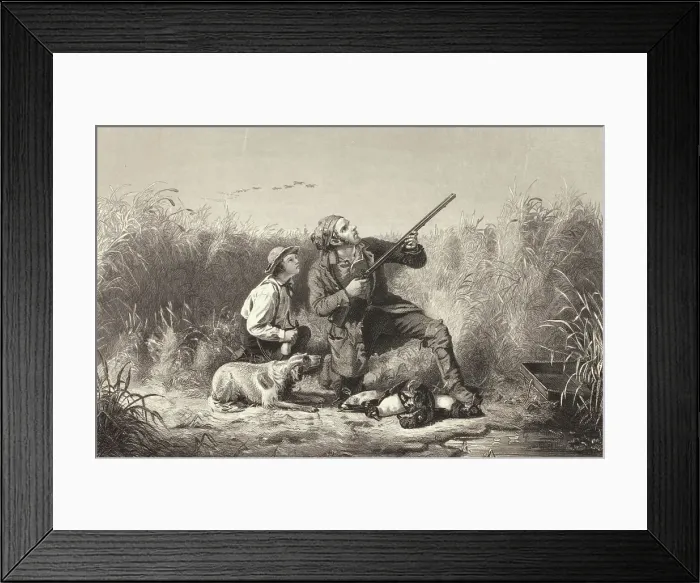 Framed Print : On the Wing, 1850. Creator: Charles Kennedy Burt Framed Print : On the Wing, 1850. Creator: Charles Kennedy Burt
