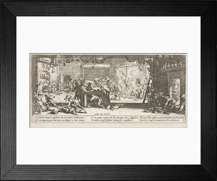 Framed Print : Le Pillage d'une ferme (Pillaging a Farm), 1633. Creator: Jacques Callot. Le Pillage d'une ferme (Pillaging a Farm), 1633. Creator: Jacques Callot Framed Print : Le Pillage d'une ferme (Pillaging a Farm), 1633. Creator: Jacques Callot. Le Pillage d'une ferme (Pillaging a Farm), 1633. Creator: Jacques Callot