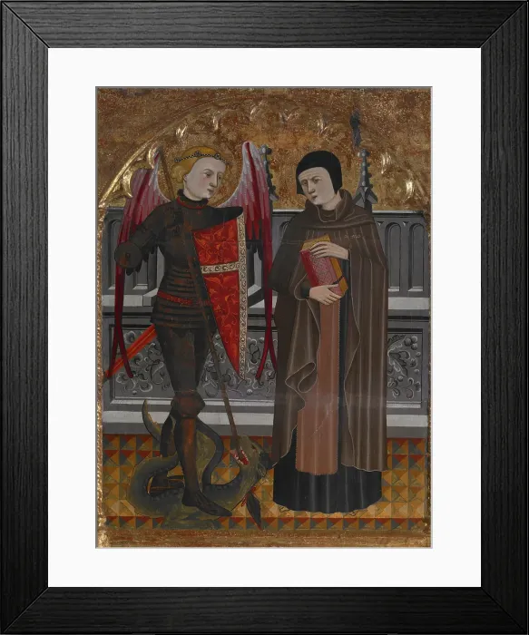 Framed Print : St Michael and St Amador, about 1410. Creator: Pere Vall Framed Print : St Michael and St Amador, about 1410. Creator: Pere Vall