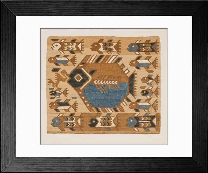 Framed Print : Panel with Fish Imagery, 12th century. Creator: Unknown Framed Print : Panel with Fish Imagery, 12th century. Creator: Unknown
