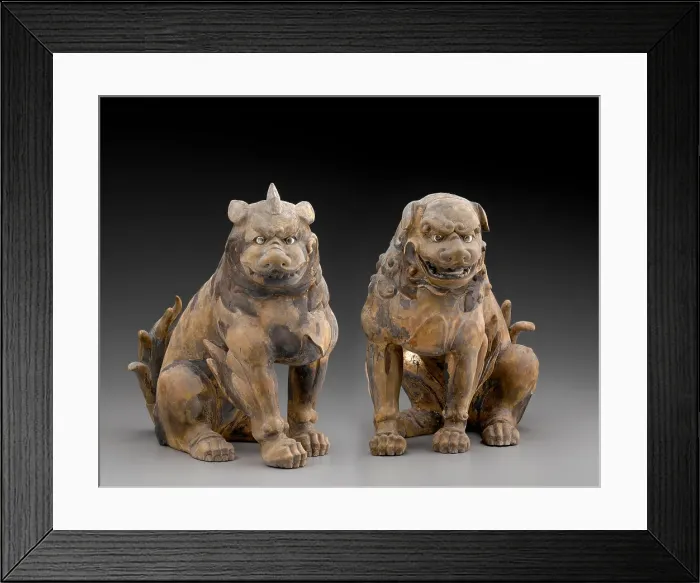 Framed Print : Komainu, about 1450. Creator: Unknown