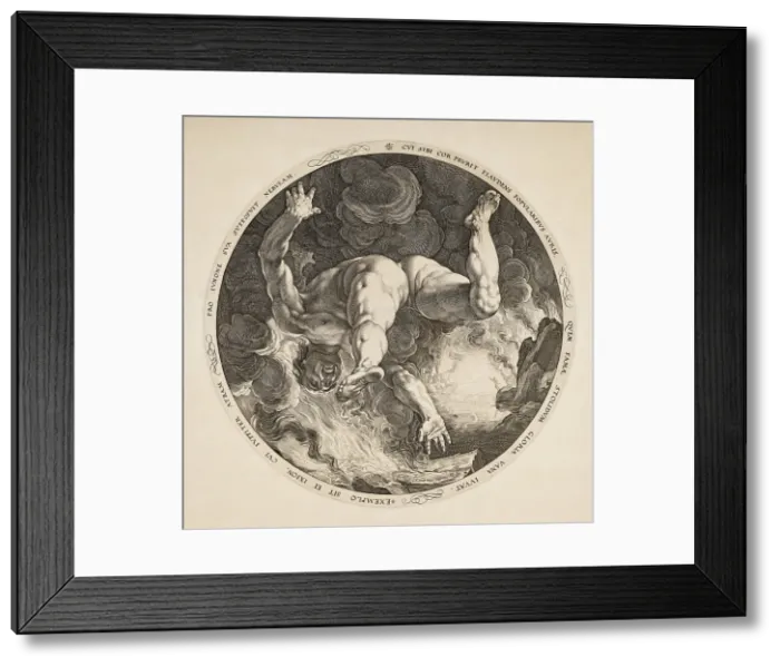 Framed Print : Ixion, 1588. Creator: Hendrik Goltzius Framed Print : Ixion, 1588. Creator: Hendrik Goltzius