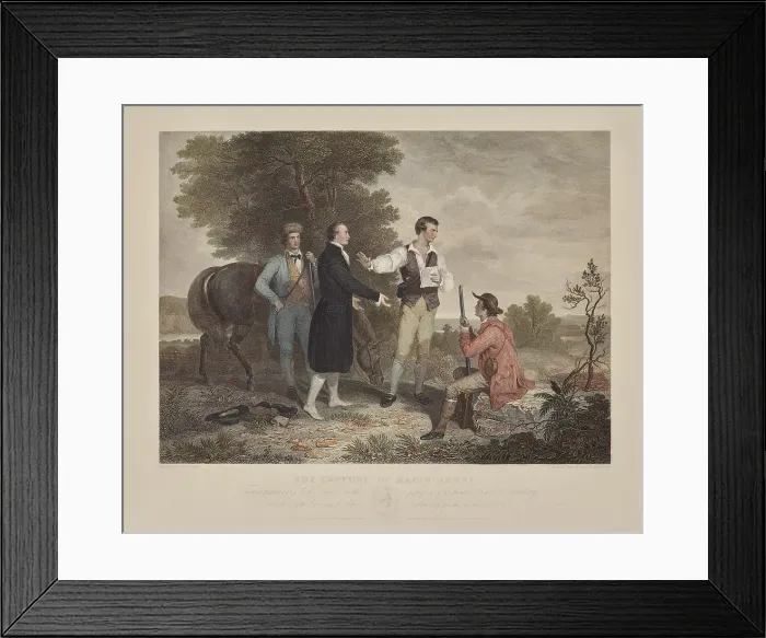Framed Print : The Capture of Major Andre, 1845. Creators: Asher Brown Durand, James Smillie, Robert Hinshelwood Framed Print : The Capture of Major Andre, 1845. Creators: Asher Brown Durand, James Smillie, Robert Hinshelwood