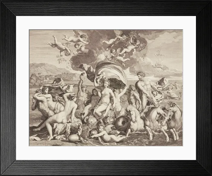 Framed Print : Triumph of Galatea, 17th century. Creator: Jean Pesne Framed Print : Triumph of Galatea, 17th century. Creator: Jean Pesne