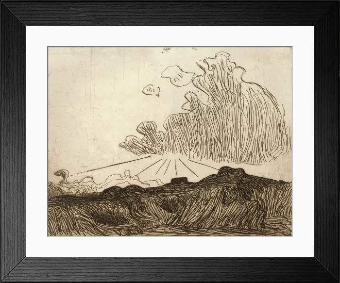 Framed Print : Effet de Soleil dans un Nuage (Effect of Sun through a Cloud), 1893. Creator: Roderic O'Conor. Effet de Soleil dans un Nuage (Effect of Sun through a Cloud), 1893. Creator: Roderic O'Conor