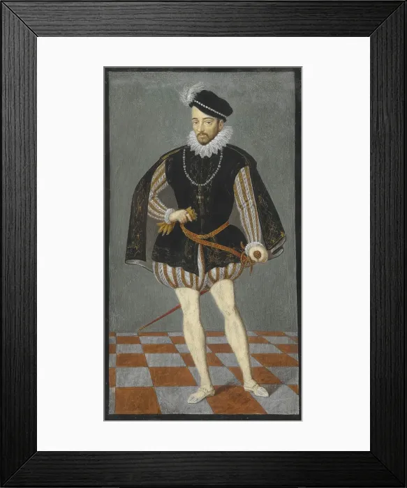 Framed Print : Charles IX, about 1574. Creator: Francois Clouet Framed Print : Charles IX, about 1574. Creator: Francois Clouet