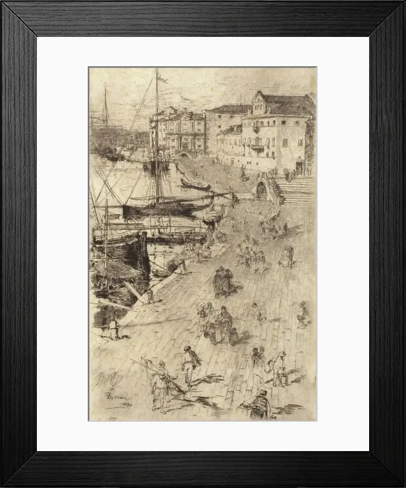 Framed Print : Riva Schiavoni No. 2, 1880. Creator: Frank Duveneck