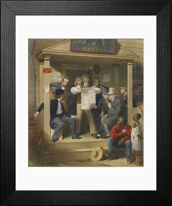Framed Print : Mexican News, 1851, copyright 1853. Creators: Richard Caton Woodville, Alfred Jones Framed Print : Mexican News, 1851, copyright 1853. Creators: Richard Caton Woodville, Alfred Jones
