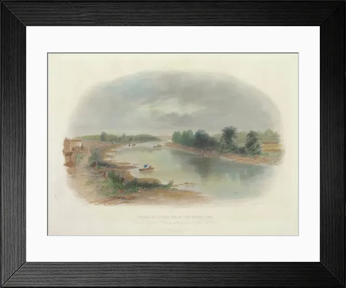 Framed Print : Wabash River, near Vincennes, Indiana, 1859. Creator: William Momberger Framed Print : Wabash River, near Vincennes, Indiana, 1859. Creator: William Momberger