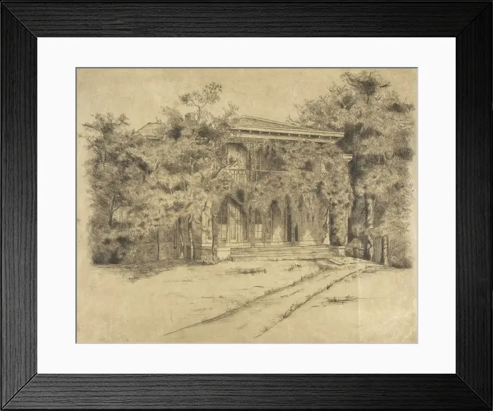 Framed Print : The Tinker Homestead, about 1890. Creator: Edith Walmsley