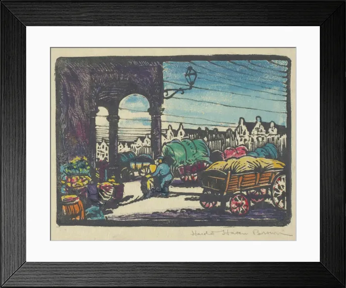 Framed Print : Arras-Market Place, 20th century. Creator: Harold Haven Brown Framed Print : Arras-Market Place, 20th century. Creator: Harold Haven Brown
