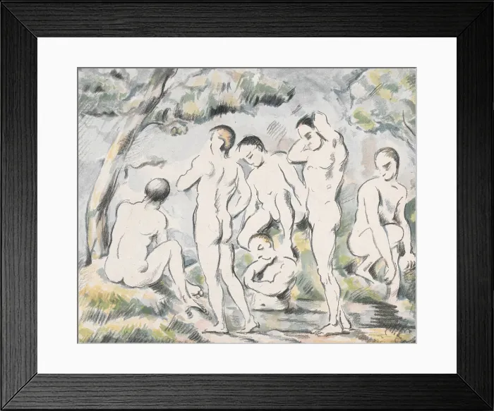 Framed Print : The Bathers (Small Plate), 1897. Creator: Paul Cezanne Framed Print : The Bathers (Small Plate), 1897. Creator: Paul Cezanne