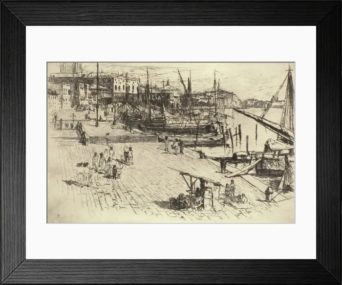 Framed Print : Riva Degli Schiavoni (Plate 1), 1880. Creator: Frank Duveneck Framed Print : Riva Degli Schiavoni (Plate 1), 1880. Creator: Frank Duveneck