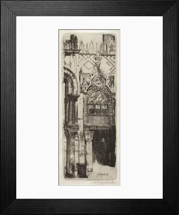Framed Print : Porta della Carta, Doge's Palace, Venice, 1875-1921. Creator: Herman F Deigendesch. Porta della Carta, Doge's Palace, Venice, 1875-1921. Creator: Herman F Deigendesch Framed Print : Porta della Carta, Doge's Palace, Venice, 1875-1921. Creator: Herman F Deigendesch. Porta della Carta, Doge's Palace, Venice, 1875-1921. Creator: Herman F Deigendesch
