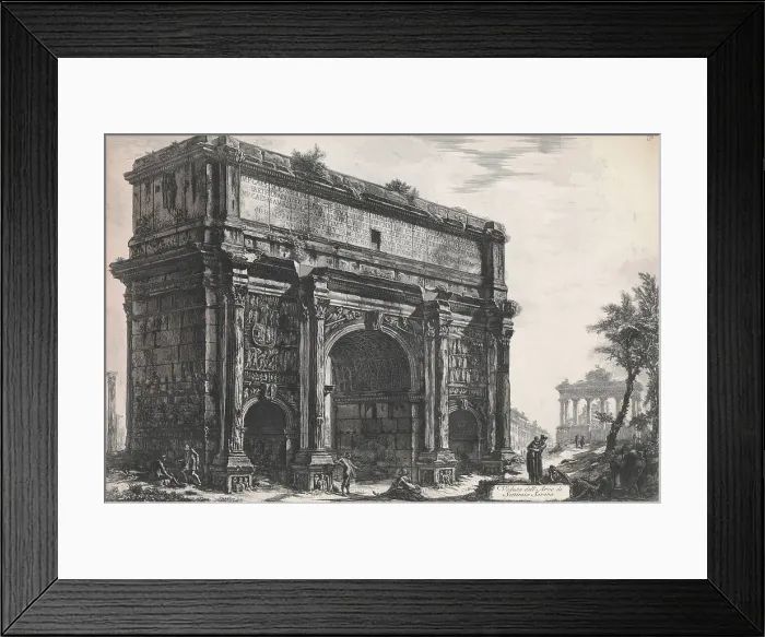 Framed Print : The Arch of Septimus Severus, 1772. Creator: Giovanni Battista Piranesi Framed Print : The Arch of Septimus Severus, 1772. Creator: Giovanni Battista Piranesi