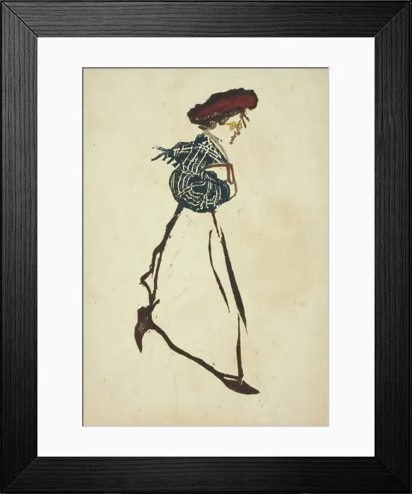 Framed Print : Ione Black, 1907-1908. Creator: Richard Brown Black Framed Print : Ione Black, 1907-1908. Creator: Richard Brown Black