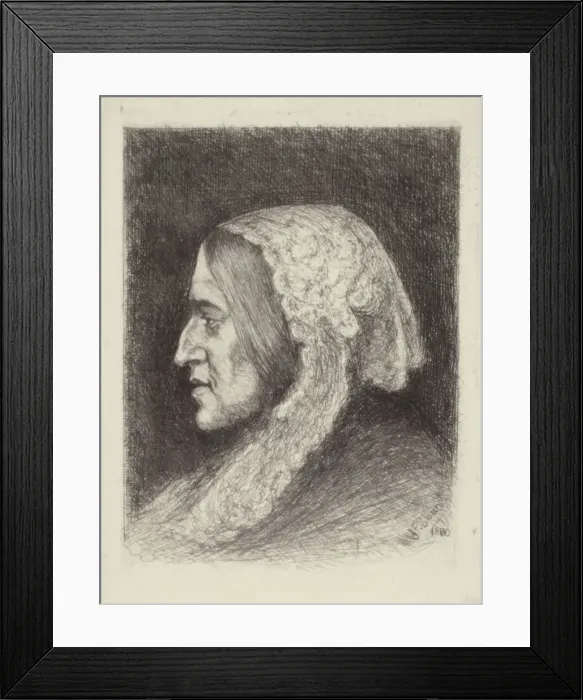 Framed Print : George Eliot, 1890. Creator: John Sloan Framed Print : George Eliot, 1890. Creator: John Sloan