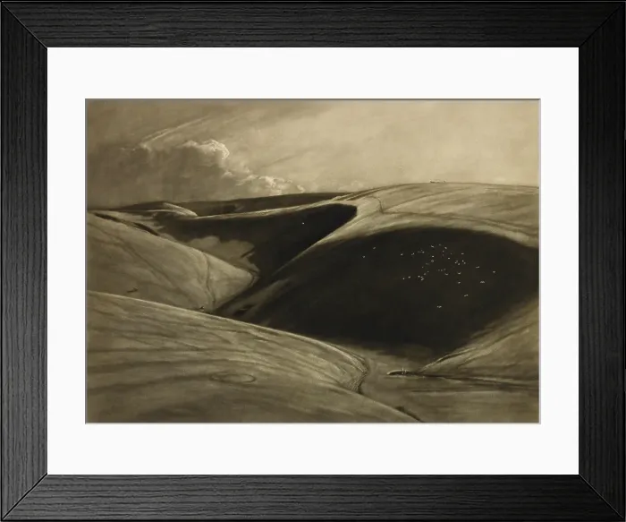 Framed Print : The Shadowed Valley, 1927. Creator: Frank Short