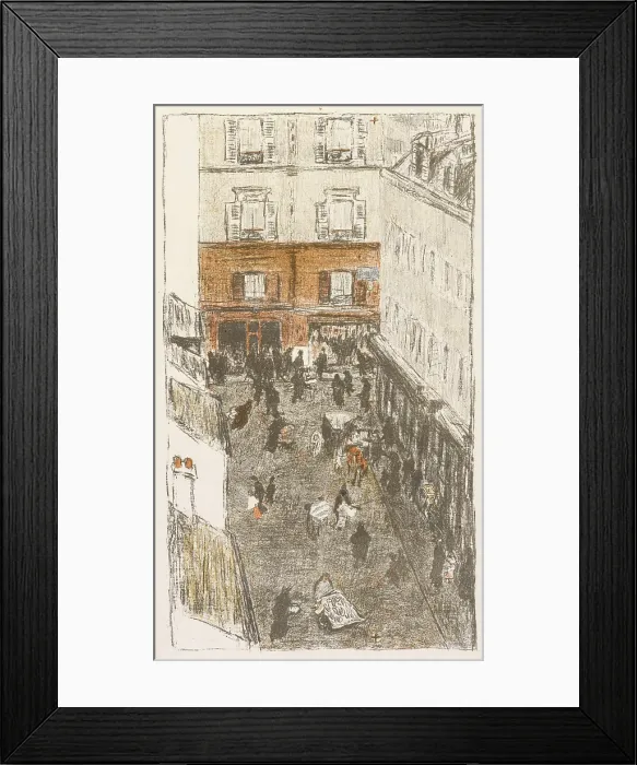 Framed Print : Rue vue d'en haut, 1895. Creator: Pierre Bonnard. Rue vue d'en haut, 1895. Creator: Pierre Bonnard Framed Print : Rue vue d'en haut, 1895. Creator: Pierre Bonnard. Rue vue d'en haut, 1895. Creator: Pierre Bonnard