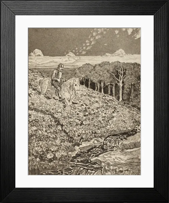 Framed Print : Traumweg (Off in a Dream), plate 35, 1915. Creator: Max Klinger Framed Print : Traumweg (Off in a Dream), plate 35, 1915. Creator: Max Klinger