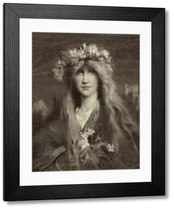 Framed Print : Ophelia, 1909. Creator: Unknown Framed Print : Ophelia, 1909. Creator: Unknown