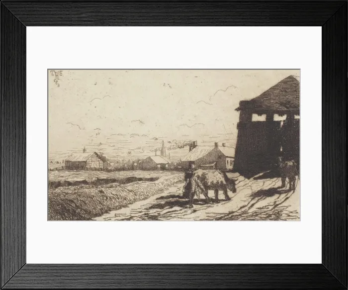 Framed Print : Edge of the City, 1883. Creator: Thomas Entriken Hibben Framed Print : Edge of the City, 1883. Creator: Thomas Entriken Hibben