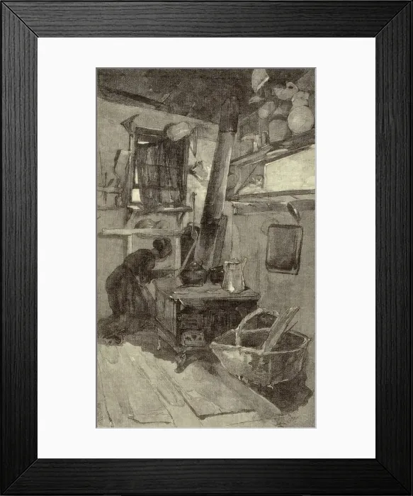 Framed Print : Long Island Kitchen, about 1879. Creator: William Rickarby Miller Framed Print : Long Island Kitchen, about 1879. Creator: William Rickarby Miller