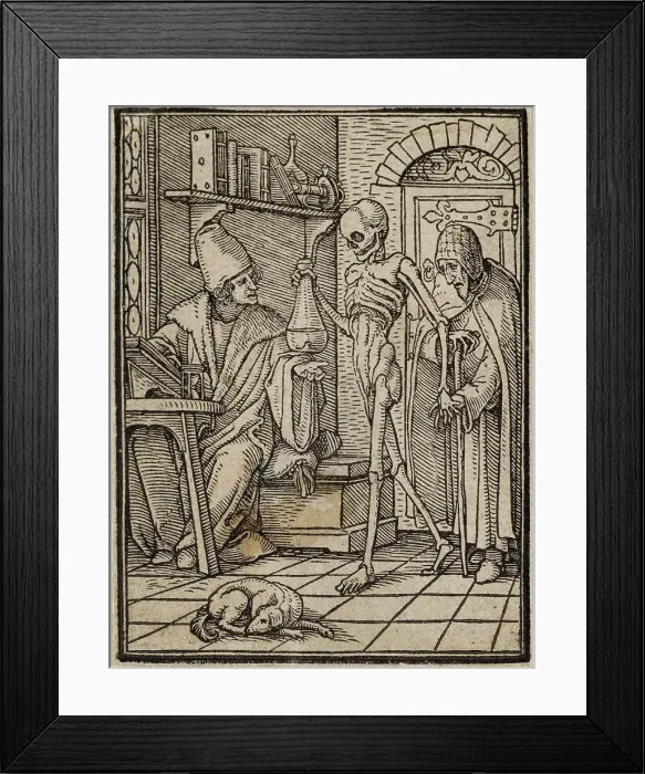 Framed Print : The Physician, early 16th century. Creator: Hans Holbein the Younger Framed Print : The Physician, early 16th century. Creator: Hans Holbein the Younger