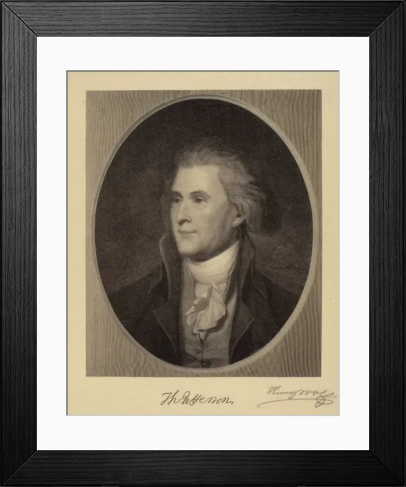 Framed Print : Portrait of Thomas Jefferson, 1901. Creator: Henry Wolf
