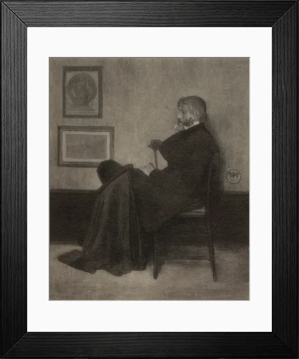 Framed Print : Thomas Carlyle, c1870s. Creator: Henry Wolf
