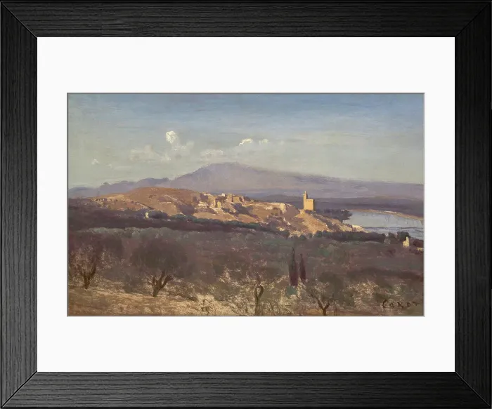 Framed Print : Villeneuve-les-Avignon, 1836. Creator: Jean-Baptiste-Camille Corot Framed Print : Villeneuve-les-Avignon, 1836. Creator: Jean-Baptiste-Camille Corot