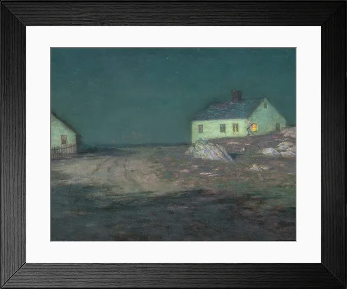 Framed Print : The Harbor Light, about 1900-1910. Creator: Birge Harrison Framed Print : The Harbor Light, about 1900-1910. Creator: Birge Harrison