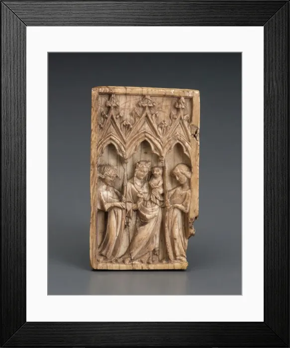 Framed Print : Wing of a Diptych: Madonna and Child, about 1350. Creator: Unknown Framed Print : Wing of a Diptych: Madonna and Child, about 1350. Creator: Unknown