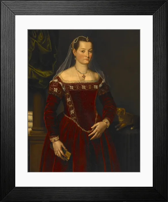 Framed Print : Portrait of a Lady, about 1540-1550. Creator: Agnolo Bronzino Framed Print : Portrait of a Lady, about 1540-1550. Creator: Agnolo Bronzino