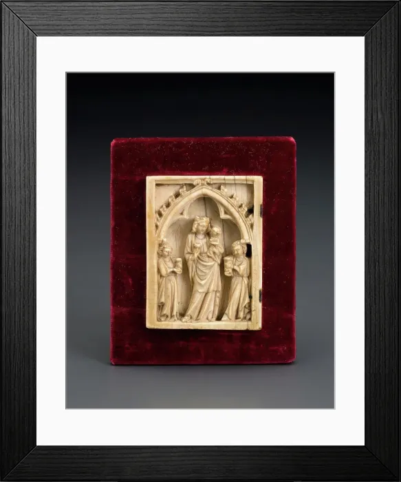 Framed Print : Left half of a diptych depicting the Madonna and Child, date unknown. Creator: Unknown Framed Print : Left half of a diptych depicting the Madonna and Child, date unknown. Creator: Unknown