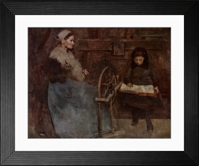 Framed Print : La lecture (The Reading Lesson), about 1892. Creator: Frank Edwin Scott Framed Print : La lecture (The Reading Lesson), about 1892. Creator: Frank Edwin Scott