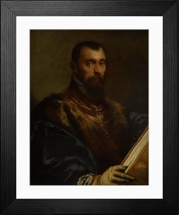 Framed Print : Portrait of a Man, about 1590-1600. Creator: Leandro Bassano Framed Print : Portrait of a Man, about 1590-1600. Creator: Leandro Bassano