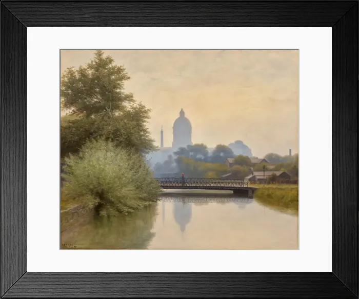 Framed Print : The Canal - Morning Effect, 1894. Creator: Richard Gruelle Framed Print : The Canal - Morning Effect, 1894. Creator: Richard Gruelle