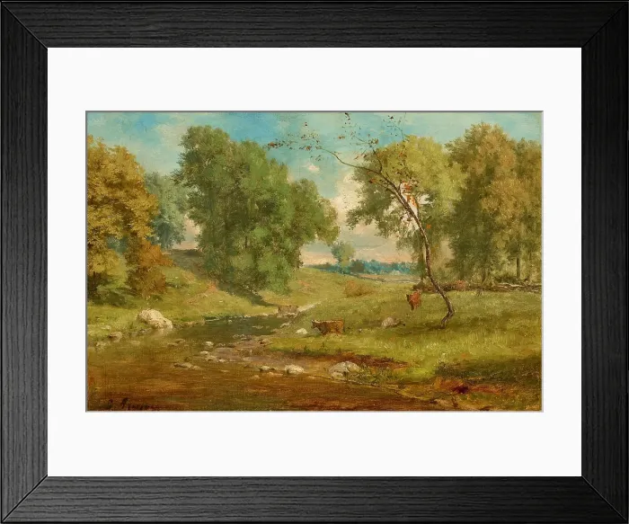 Framed Print : In the Meadow, 1825-1894. Creator: George Inness Framed Print : In the Meadow, 1825-1894. Creator: George Inness