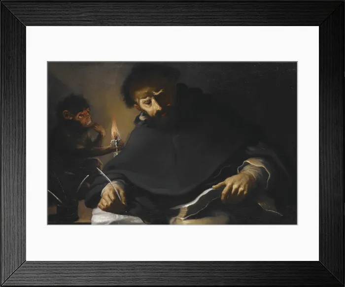 Framed Print : St Dominic and the Devil, about 1630. Creator: Pietro della Vecchia