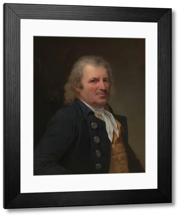 Framed Print : Portrait of an Elderly Man, about 1780. Creator: Robert Lefevre Framed Print : Portrait of an Elderly Man, about 1780. Creator: Robert Lefevre