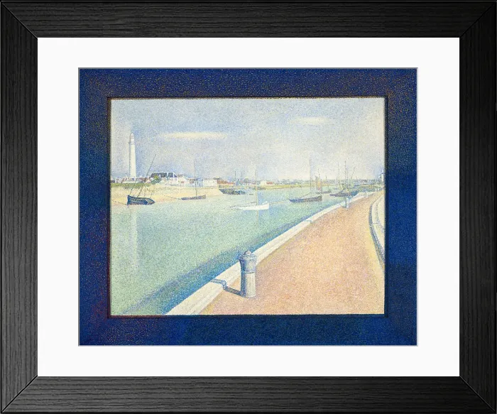 Framed Print : The Channel of Gravelines, Petit Fort Philippe, 1890. Creator: Georges-Pierre Seurat Framed Print : The Channel of Gravelines, Petit Fort Philippe, 1890. Creator: Georges-Pierre Seurat