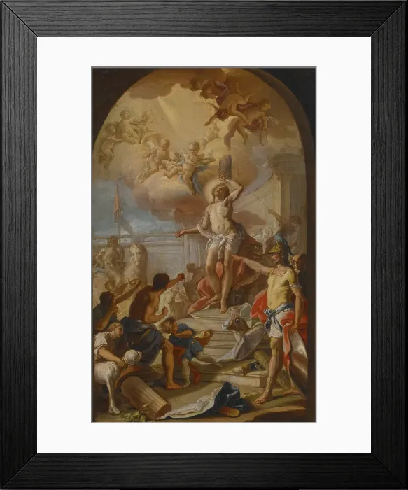 Framed Print : The Martyrdom of St Sebastian, about 1780. Creator: Giacinto Diana Framed Print : The Martyrdom of St Sebastian, about 1780. Creator: Giacinto Diana