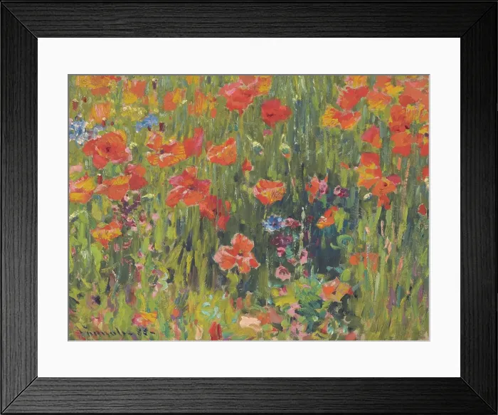 Framed Print : Poppies, 1888. Creator: Robert William Vonnoh Framed Print : Poppies, 1888. Creator: Robert William Vonnoh