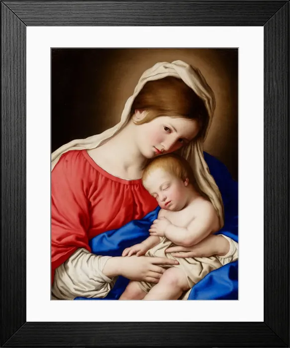 Framed Print : Madonna and Child, date unknown. Creator: Workshop of Sassoferrato Framed Print : Madonna and Child, date unknown. Creator: Workshop of Sassoferrato