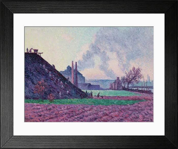 Framed Print : A Slag Heap Near Marchiennes, 1898. Creator: Maximilien Luce Framed Print : A Slag Heap Near Marchiennes, 1898. Creator: Maximilien Luce