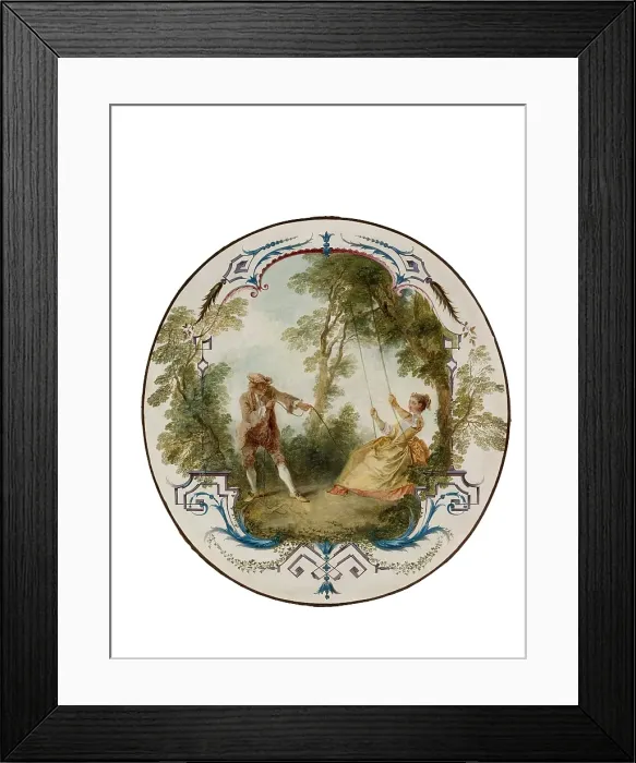 Framed Print : The Swing, about 1724. Creators: Nicolas Lancret, Claude Audran Framed Print : The Swing, about 1724. Creators: Nicolas Lancret, Claude Audran