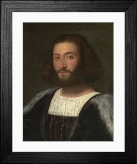 Framed Print : Portrait of a Man, about 1508-1510. Creator: Titian Framed Print : Portrait of a Man, about 1508-1510. Creator: Titian
